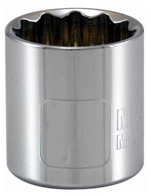 Metric Socket, 12-Point, 3/8 In. Drive, 16mm