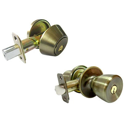 Combination Lockset in Antique Brass Finish for Doors