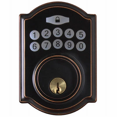 Castle Electronic Deadbolt, Aged Bronze