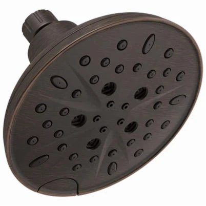 H2O Five Spray Fixed Mount Shower Head Venetian Bronze Finish 1.75 Gallons Per Minute
