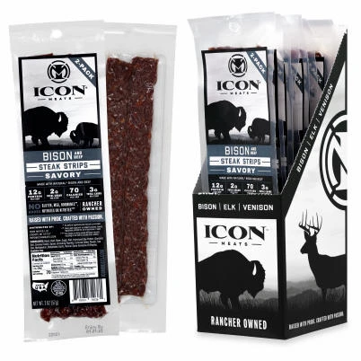 2 Ounce Bison Steak Strip Savory Flavor