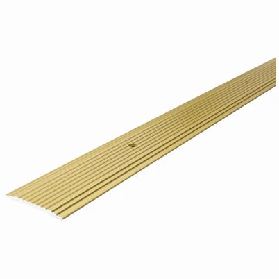 Flooring Seam Binder, Satin Brass, 1.281 x 72 In.