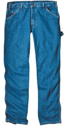 Men's Carpenter Jeans Stonewash Denim Relaxed Fit Size 42 by 32 Inches