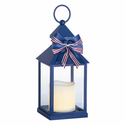 BLUE AMERICANA LANTERN 10.75IN