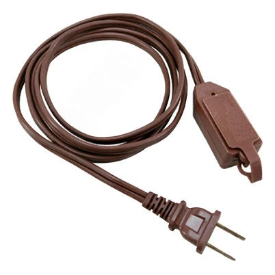 12-Foot Brown Extension Cord 16 Gauge 2 Conductor SPT-2 with Polarized Cube Tap