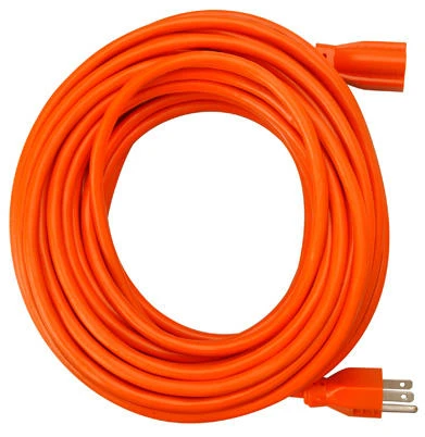 100 Foot 16 Gauge 3 Conductor SJTW Orange Round Vinyl Extension Cord