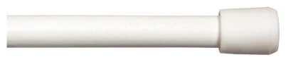 Strafford Spring Tension Rod, White, 7/16 x 18 to 28 In.