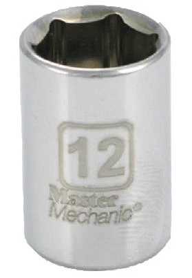 Metric Shallow Socket, 6-point, 1/4 Inch Drive, 12mm