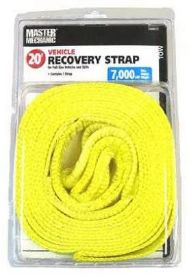 2-inch X 20-ft. Vehicle Recovery Strap With 7,000-lb. Load Limit