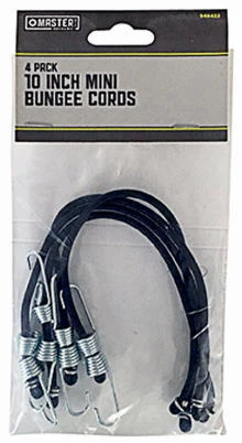 4-Pack 10-Inch Mini Bungee Cords