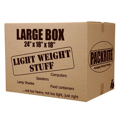 Large Moving Box 24 Inches by 18 Inches by 18 Inches Durable Cardboard