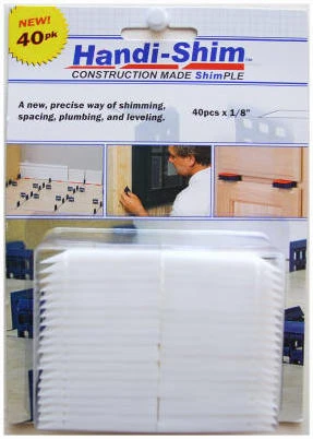 Construction Shims, White, 1/8-In., 40-Ct.