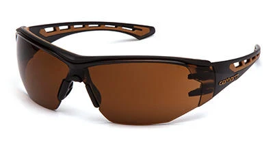 Easley Safety Glasses with Bronze Anti-Fog Lens and Black and Tan Frame