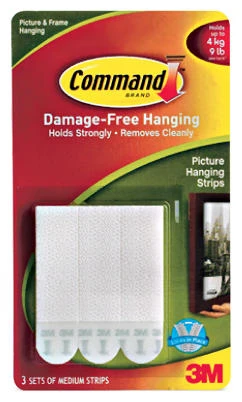 Medium Picture Hanging Strips, 3-Ct.