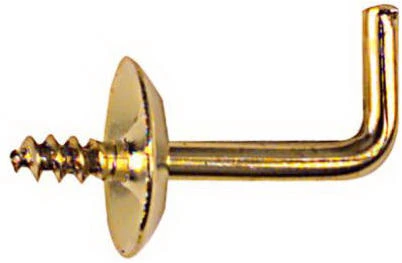 Shoulder Hook, Brass, 3/4 In., 4-Pk.