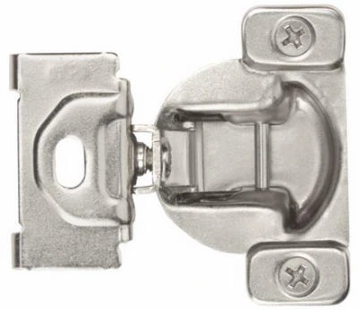 Concealed Cabinet Hinge, Nickel, 1-1/4 In. Overlay, 2-Pk.