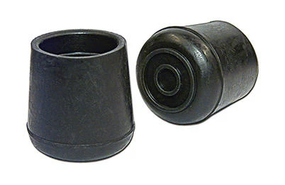 Furniture Leg Tip, Black Rubber, 1/2-In., 4-Pk.