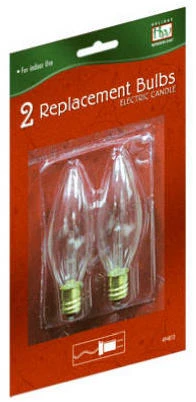 2pk Electric Candle Bulb
