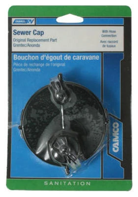 RV Sewer Cap With Hose Connector