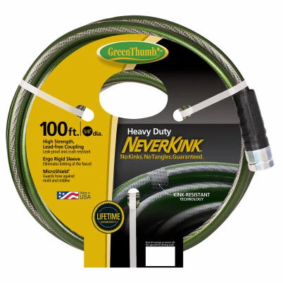 Neverkink Heavy-duty Garden Hose, 5/8-inch X 100-feet