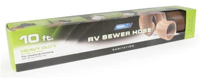 RV Sewer Hose, Heavy-Duty, Brown Vinyl, 10 Ft.