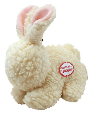 Fleece Rabbit Dog Toy, 9 Inch Length, Soft Durable Plush Material