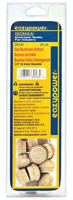 Mushroom Oak Plug, 1/2 In., 20-Pk.