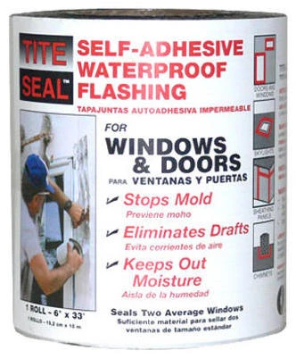 Self-Adhesive Waterproof Window and Door Flashing Tape, 6 Inch by 33 Feet