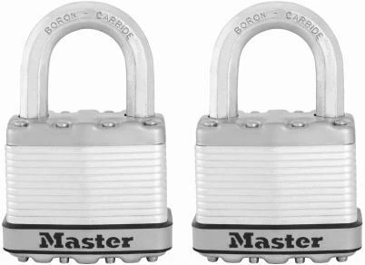 Magnum.Keyed Laminated Padlocks, 2-Pack, 2-In