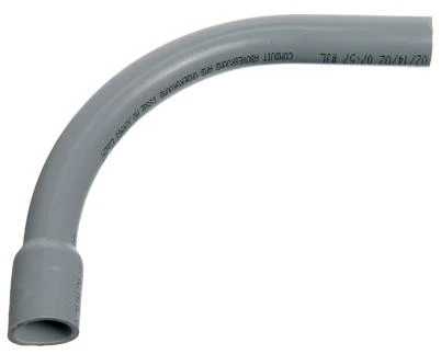 PVC Bell End Elbow, 90 Degree, Standard Radius, Electrical, 1/2-In.