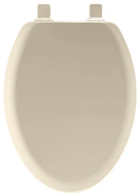 Elongated Molded Wood Toilet Seat, Easy-Clean & Change® Hinge, STA-TITE®, Bone