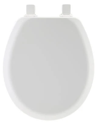 Round Molded Wood Toilet Seat, Easy-Clean & Change® Hinge, STA-TITE®, White