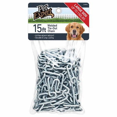 Extra Heavy Welded Dog Tie Out Chain, 15 Feet Length