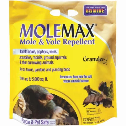 Molemax Lawn & Garden Mole & Vole Repellent Granules, 10 Lbs. Ready-to-Use
