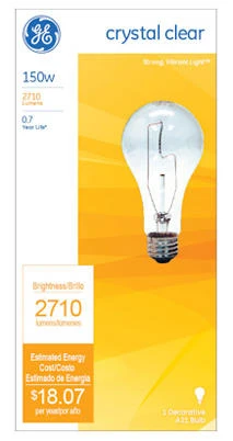 General Purpose Light Bulb, Clear, 150 Watt