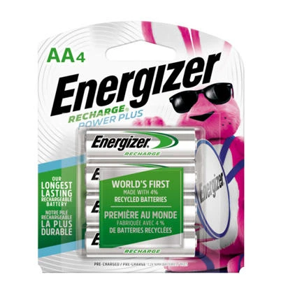 Energizer Power Plus AA Rechargeable Battery (4-Pack)