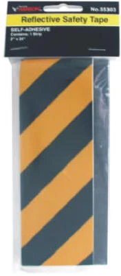 Yellow/black Reflective Safety Tape, 2" X 24" For Home And Office Use