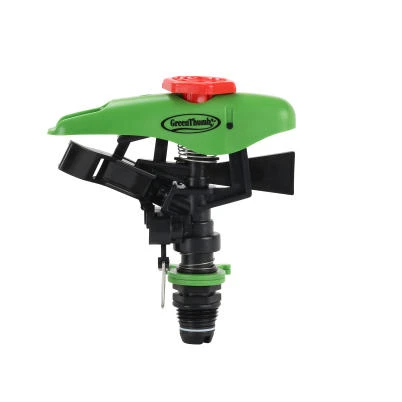 Poly Impulse Sprinkler Head Durable Plastic Construction with Adjustable Spray Pattern