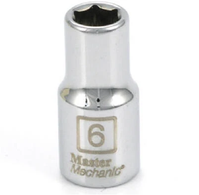 Metric Shallow Socket, 6-point, 1/4 Inch Drive, 6mm