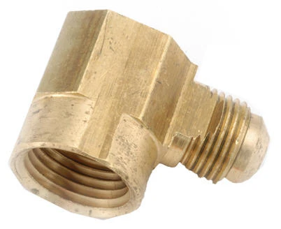 Pipe Fitting, Flare Elbow, Lead Free Brass, 1/2 Flare x 1/2 In. FPT