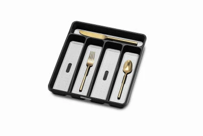 Silverware Tray Granite Finish with Five Compartments Organizer
