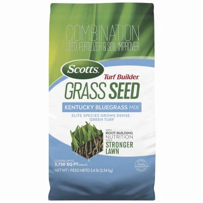 Turf Builder Grass Seed Kentucky Bluegrass Mix, 5.6 Lb., Covers 1240 Sq. Ft.