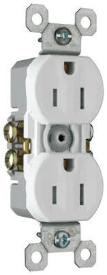 Pass & Seymour 15A White Weather/Tamper Resistant Duplex Receptacle