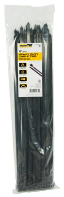 Extra Heavy Duty Cable Tie, UV Black, 17-In., 50-Pk.