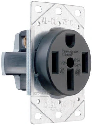 Pass & Seymour Flush Outlet 50A 125/250V 4W