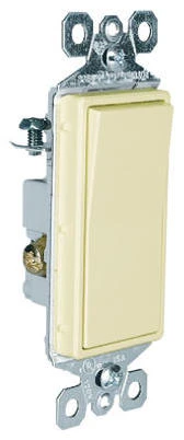 Pass & Seymour 3-Way Decorator Wall Switch, 15A, Ivory