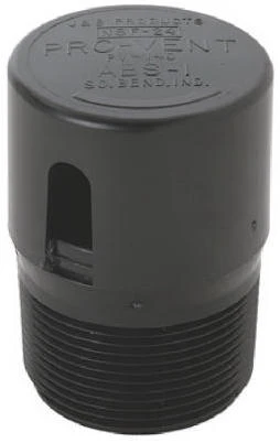 1-1/2-inch O.d. Black Plastic Automatic Plumbing Vent For Drainage Systems
