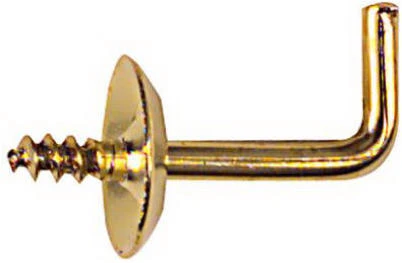 Shoulder Hook, Brass, 1 In., 3-Pk.
