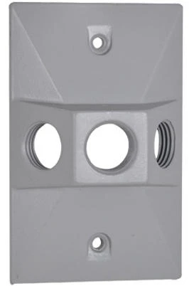 Weatherproof Rectangular Lampholder Cover in Gray for Outdoor Protection