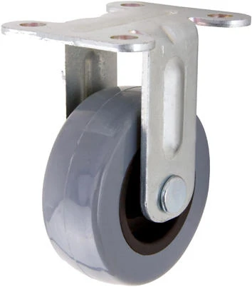 Rigid Plate Caster, 2-inch, Gray, 110 Lb Load Capacity With Thread Guards